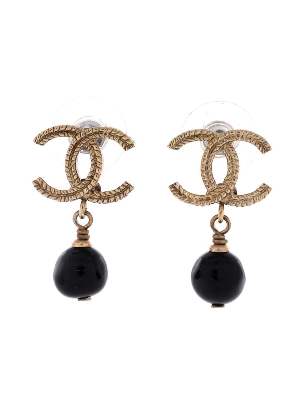 Chanel Cc Braided Drop Earrings Metal #352455C54B